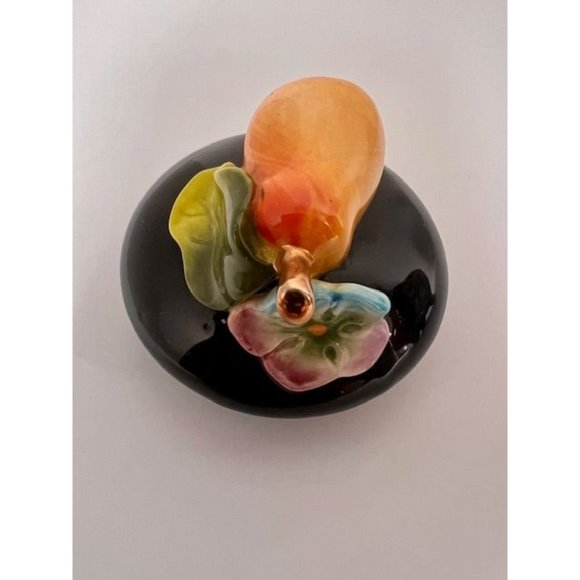 Blue Sky Black Bold Color Textured Icing on the Cake Pear Teapot Fruit Design - Picture 7 of 10